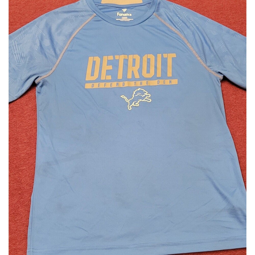 Men's Detroit Lions Size Medium Short Sleeve Shirt AS IS